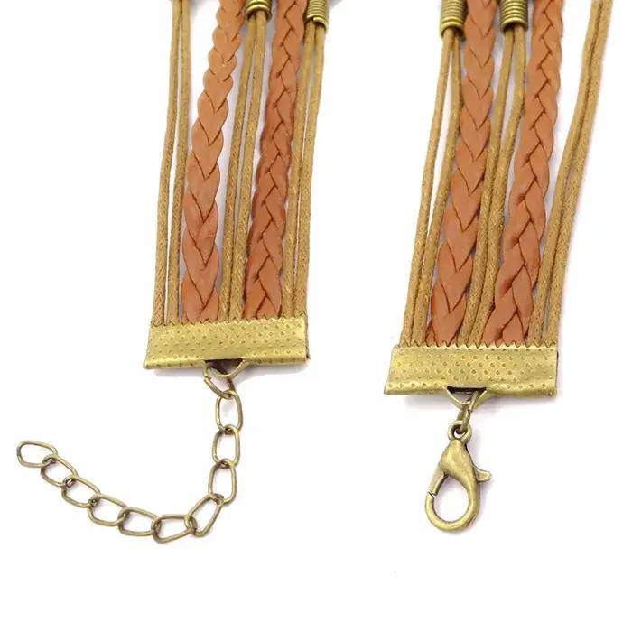 Bracelet Van Gogh en cuir marron pour hommes et femmes