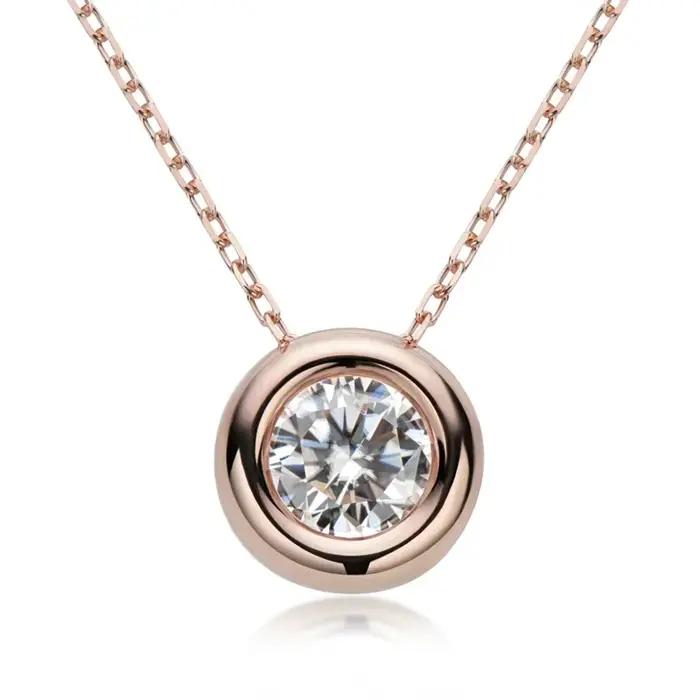 Collier en argent sterling 925 serti de Moissonite de couleur D pour femmes occasions spéciales élégantes cadeaux de fête noël saint valentin
