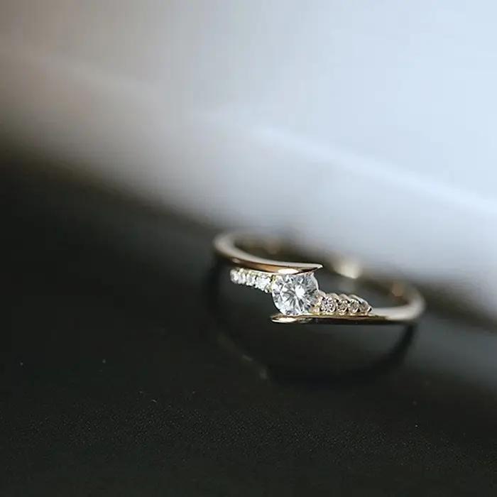 Huitan – bague de mariage au Design moderne pour femmes
