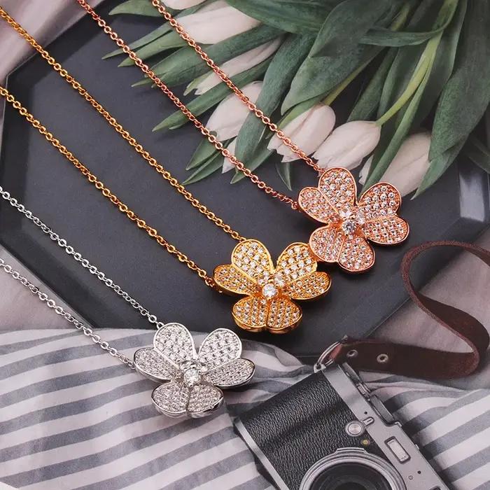 Mode luxe mignon géométrie cubique Ziron classique breloques collier fiançailles mariée boucle d'oreille ewelry cuivre dame cadeau
