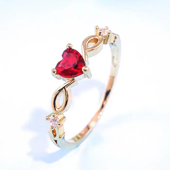 Bague Huitan en zircone cubique pour femmes romantique et élégante occasion spéciale mariage fiançailles cadeau d'anniversaire