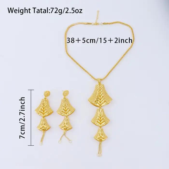 Ensemble de bijoux africains en or plaqué 24 carats pour femmes occasions spéciales bal mariage anniversaire cérémonie festive quotidien