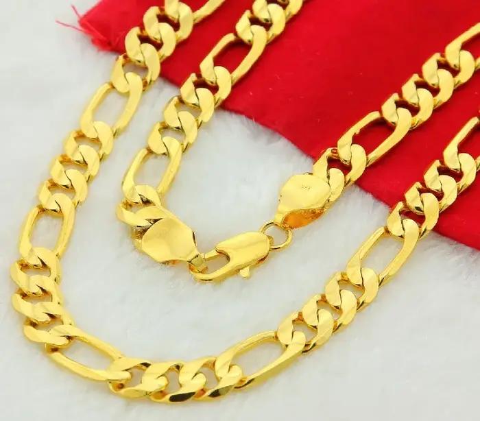 Collier chaîne pour hommes couleur or pur