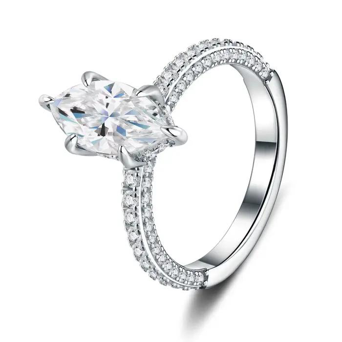 WUIHA – bague de fiançailles en argent Sterling 100% 925