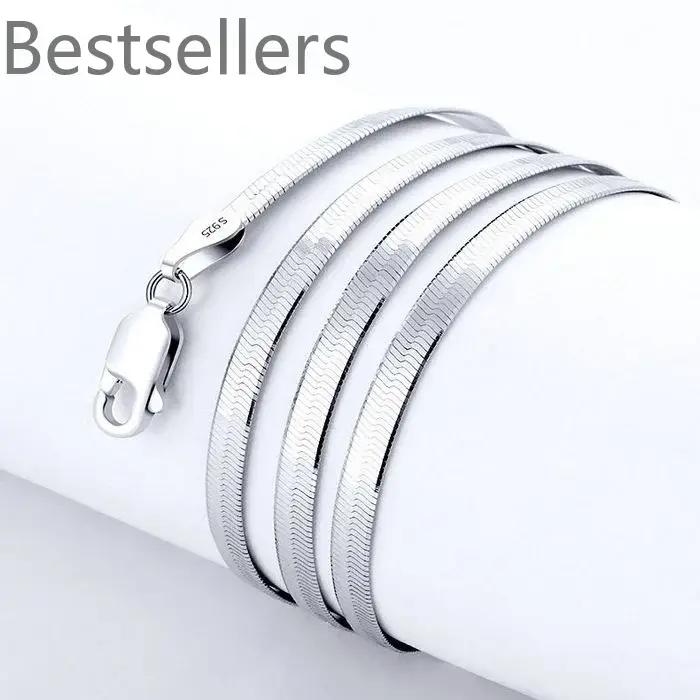 Collier chaîne en argent 925 de 4MM pour femmes