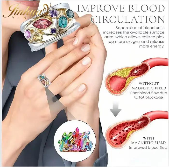 Ensemble de bijoux bien-être en argent sterling 925 pour femmes, améliore la circulation sanguine, pierre de quartz naturelle, cristaux multicolores bohèmes