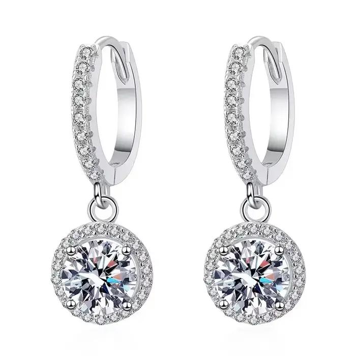 Boucles d'oreilles rondes en argent Sterling 925 pour femmes