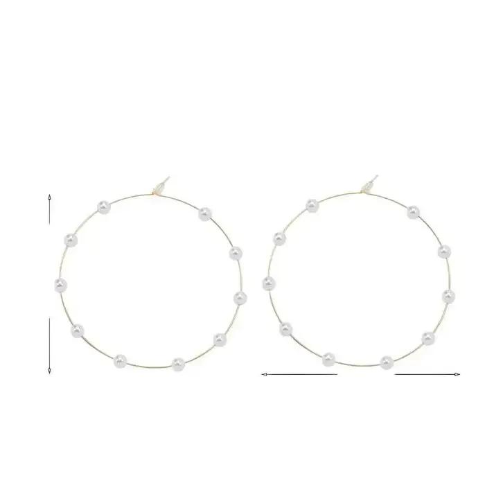 Boucles d'oreilles en perles au Design exagéré pour femmes