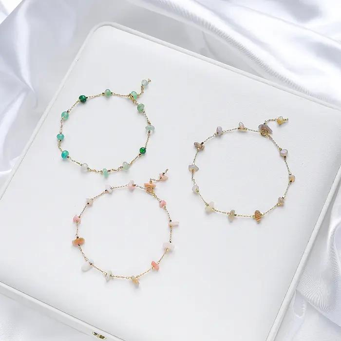 Bracelet en pierre naturelle tourmaline pour femme
