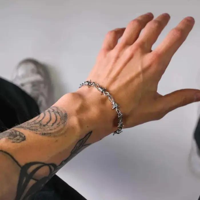 Hip-hop gothique Punk petit fil ronces fer unisexe tour de cou Bracelet femmes Style fil de fer barbelé petites épines