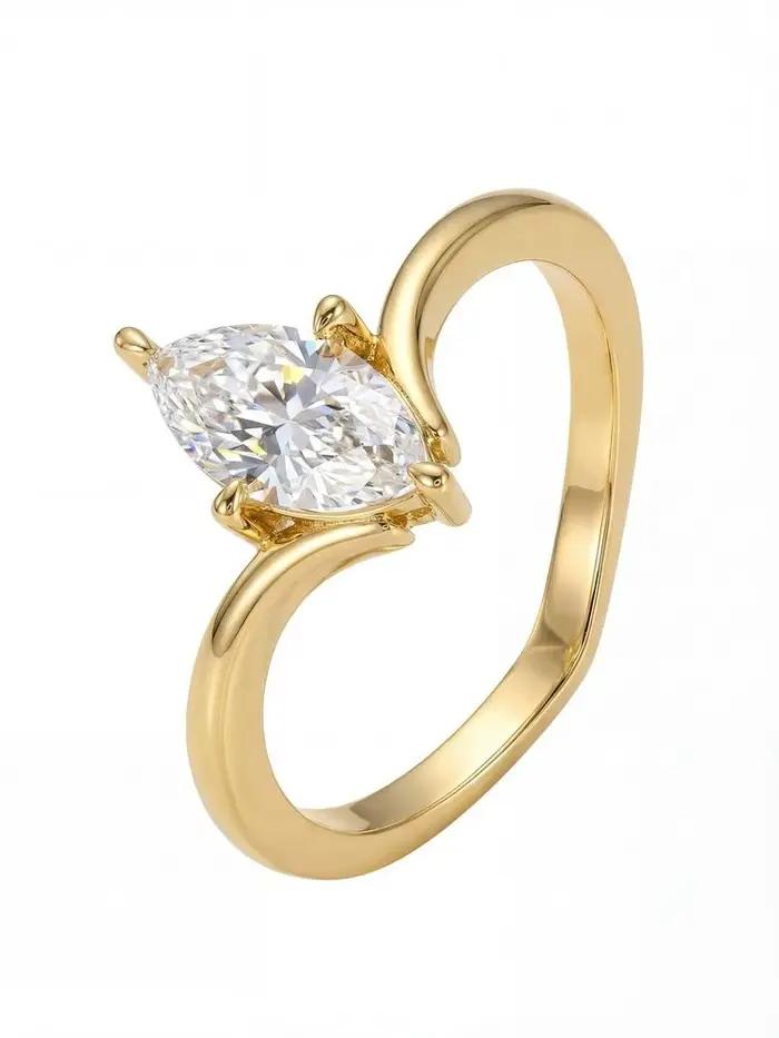 Bague en argent Sterling 925 pour femmes, magnifique bague en Zircon de forme Marquise, bijoux fins de luxe de haute qualité pour fête de fiançailles