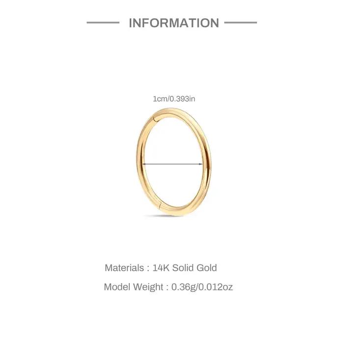 Boucle d'oreille en or jaune 14K pour femmes design géométrique classique soirée occasions spéciales