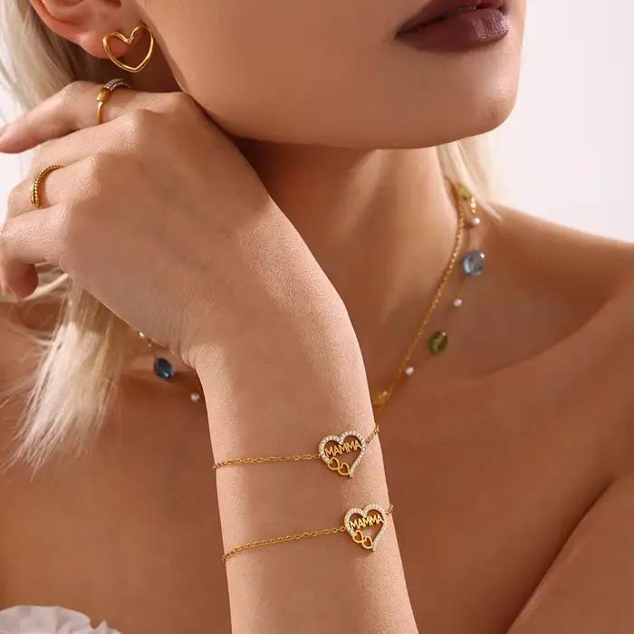 Amaiyllis-Ensemble collier et bracelet de clavicule en or 18 carats