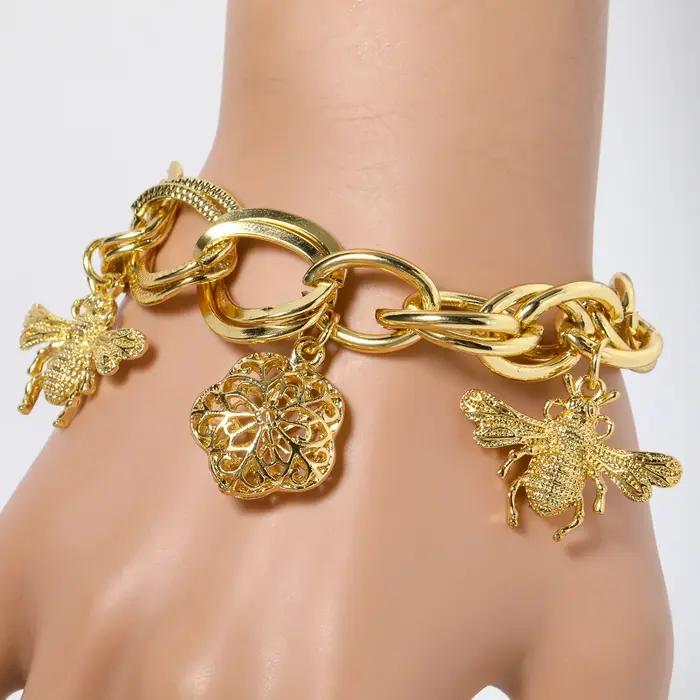 Diana Baby-Bracelets à maillons dorés pour femmes