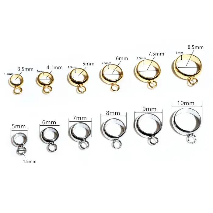 20pcs Acier Inoxydable Or Couleur Boucle Cerceaux Anneaux Cercle Connecteur Bricolage Bijoux Conclusions Accessoires pour Bracelet Neckalce