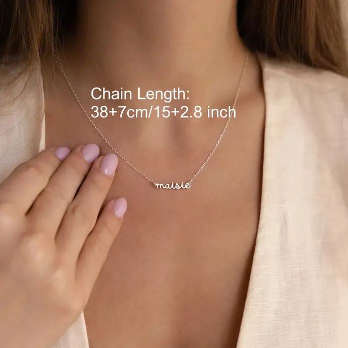Collier personnalisé avec nom Simple pour femmes et filles