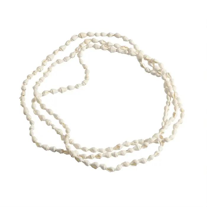 Collier en coquillage à longue chaîne pour femmes