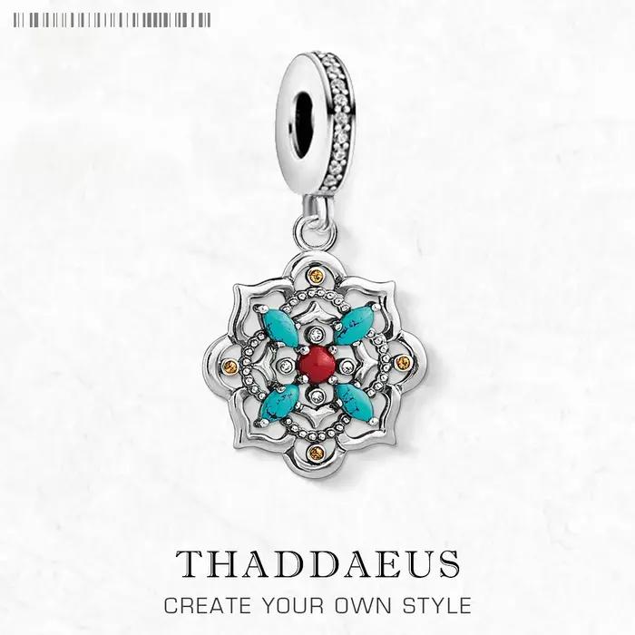 Breloque fleur de Lotus en argent Sterling 925