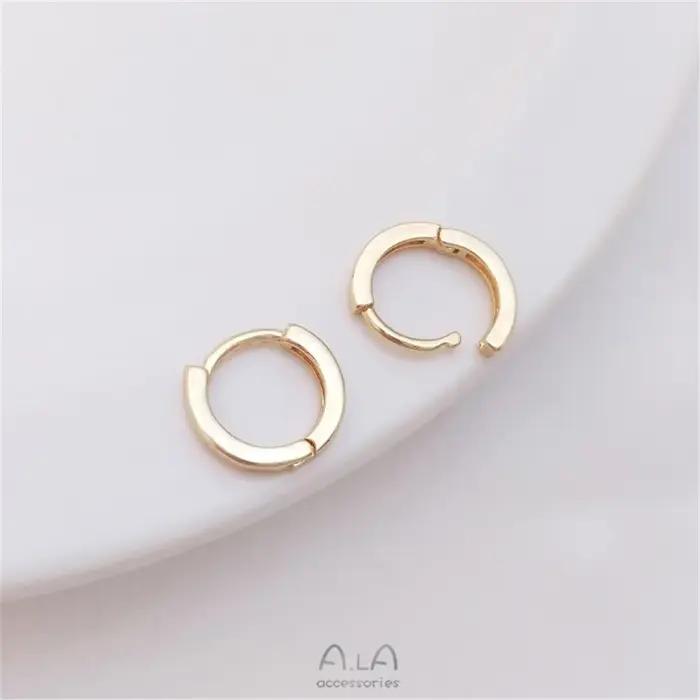 Boucles d'oreilles circulaires plaquées or 14 carats pour femme élégante occasions spéciales et quotidiennes