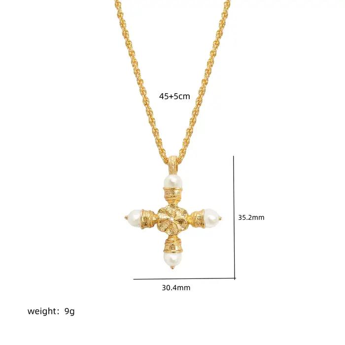 Nouveau Collier Géométrique en Perles et Zircon 2026 pour Femmes et Filles – Bijou Tendance Simple avec Perles Baroques