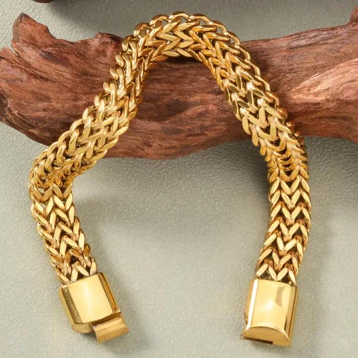 Bracelet élégant en acier inoxydable plaqué or pour femmes