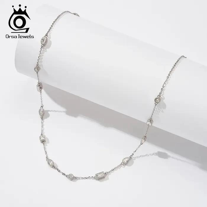 Collier ras du cou en or 14 carats serti de zircone 4A forme carrée et ovale bijoux d'anniversaire pour femme rencontres quotidiennes mariage