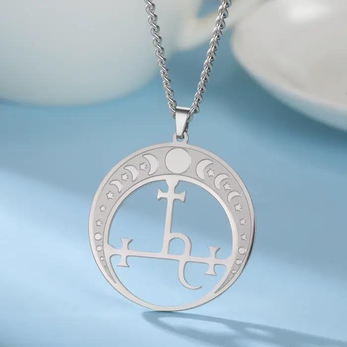 Mythologie païenne Sigil de Lilith collier Sigil de Lilith pendentif collier ésotérique Talisman Wiccan amulette bijoux cadeau pour les femmes