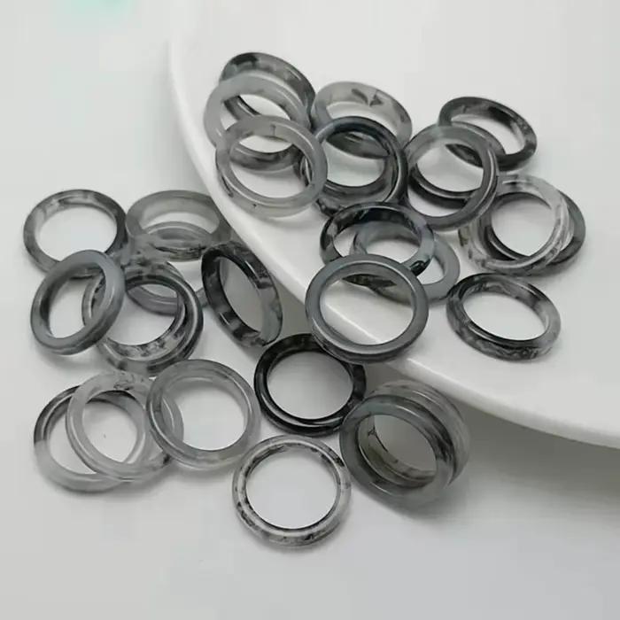 Bagues en résine acrylique pour adolescentes, bijoux empilables mignons, ornement de déclaration, cadeau minuscule, esthétique, 2 pièces