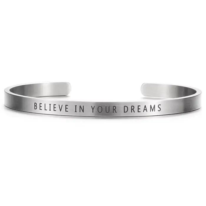 Vente chaude 5mm brossé mat personnalisé Bracelets pour femme amant Double face gravé personnalisé n