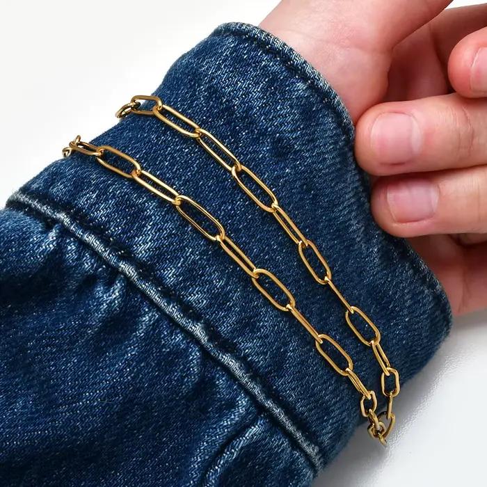 Chaîne dorée Moonrise pour femmes bracelet ou collier simple élégant pour offrir occasions spéciales