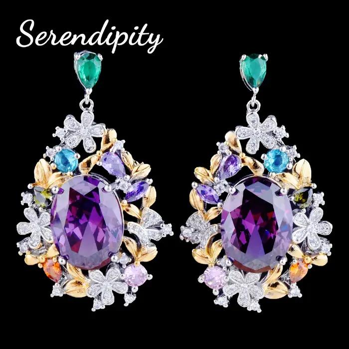 Ensemble de bijoux floral en zircone cubique élégant pour femmes occasions de fête partys soirée romantique