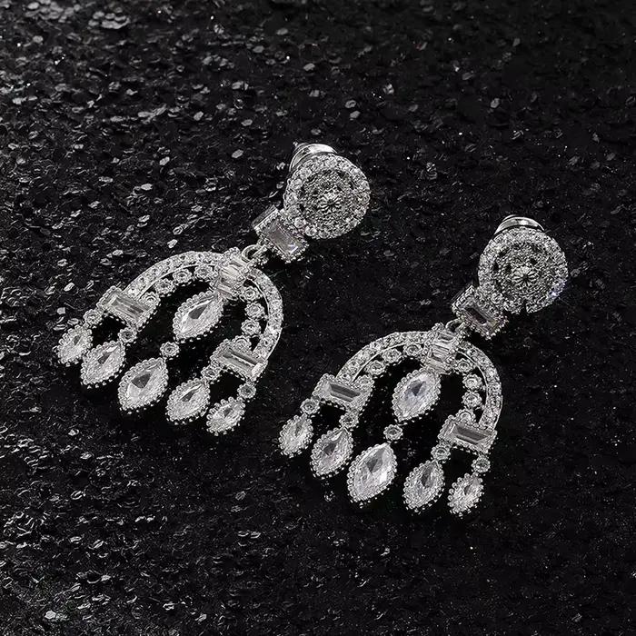 Huretailers-Boucles d'oreilles pendantes de style bohème pour femmes, accessoires polyvalents, bijoux de fête délicats, cadeau d'amour des travailleurs, document en argent, mode