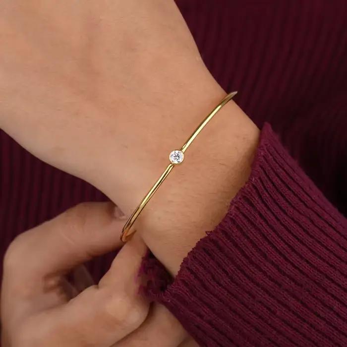 Bracelet en Moissanite 0.5 Carat D en Argent Sterling 925 Bijoux Fins Pour Femmes Occasions Spéciales Cadeau Saint Valentin Anniversaire