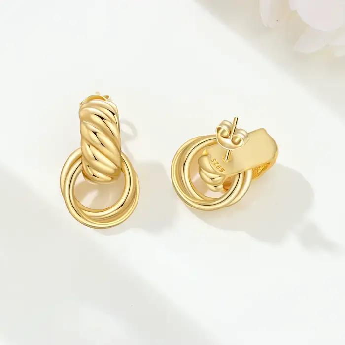 Boucles d'oreilles en argent sterling élégantes pour femmes pour les occasions spéciales et le quotidien