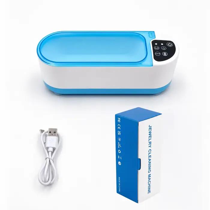 Nettoyeur à ultrasons portable, 2 modes, recharge USB, pour bijoux, lunettes, bagues, colliers, mont