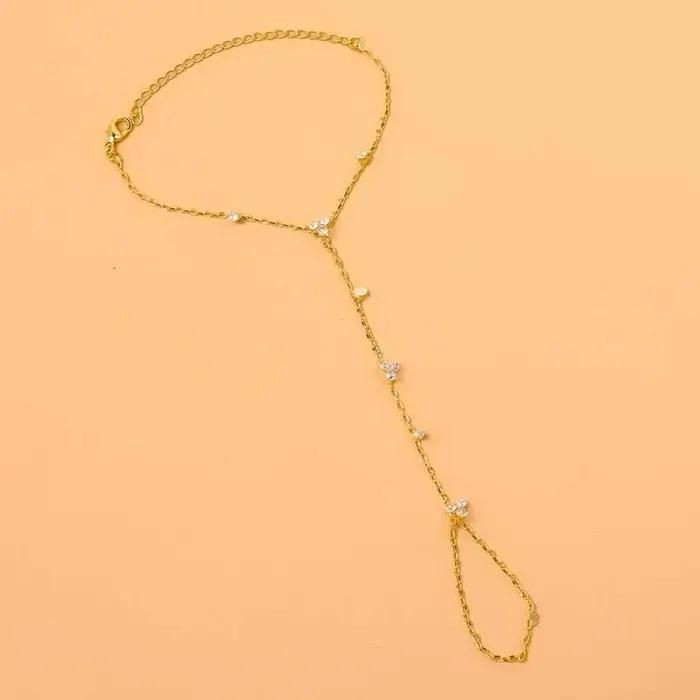 Bracelet de luxe en métal et cristal pour femmes