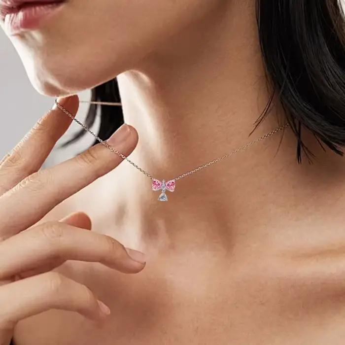 Ensemble de bijoux romantique en argent 925 serti de zirconium pour la Fête des Mères cadeau original et personnalisable pour femmes occasions spéciales