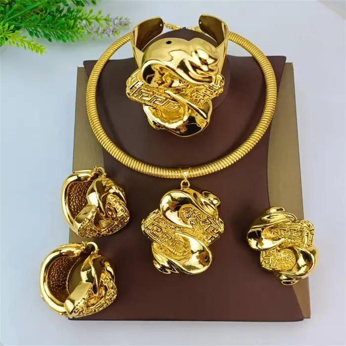 Ensemble de bijoux en or de Dubaï pour femmes