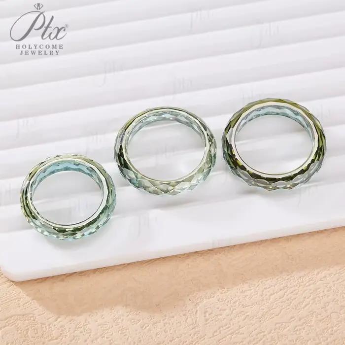 Bague en moissanite en gros, design unisexe exquis et élégant, idéale comme cadeau de fête ou accessoire de mode, passe le testeur de diamants