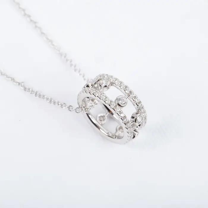 Collier pour femme en argent 925 avec pendentif diamant ajouré, cadeaux de fêtes sélectionnés
