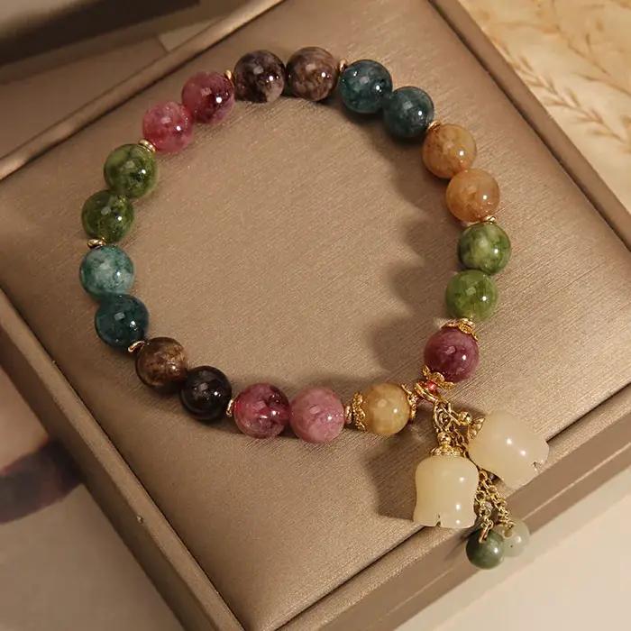 Bracelet en Pierre Naturelle Colorée pour Femme et Fille