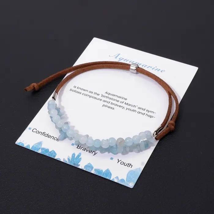 Bracelet de perles en Aventurine verte irrégulière