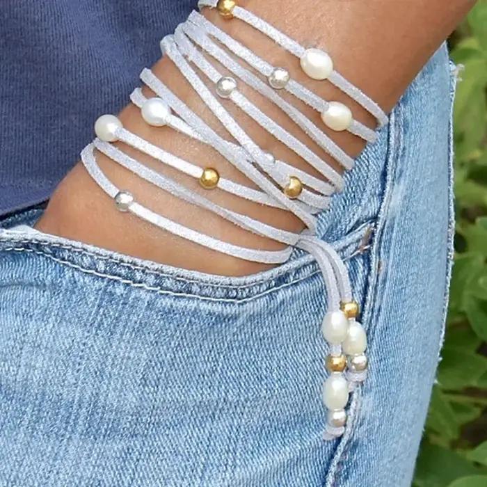 ChimVintage-Collier Noué en Cuir Naturel pour Homme et Femme