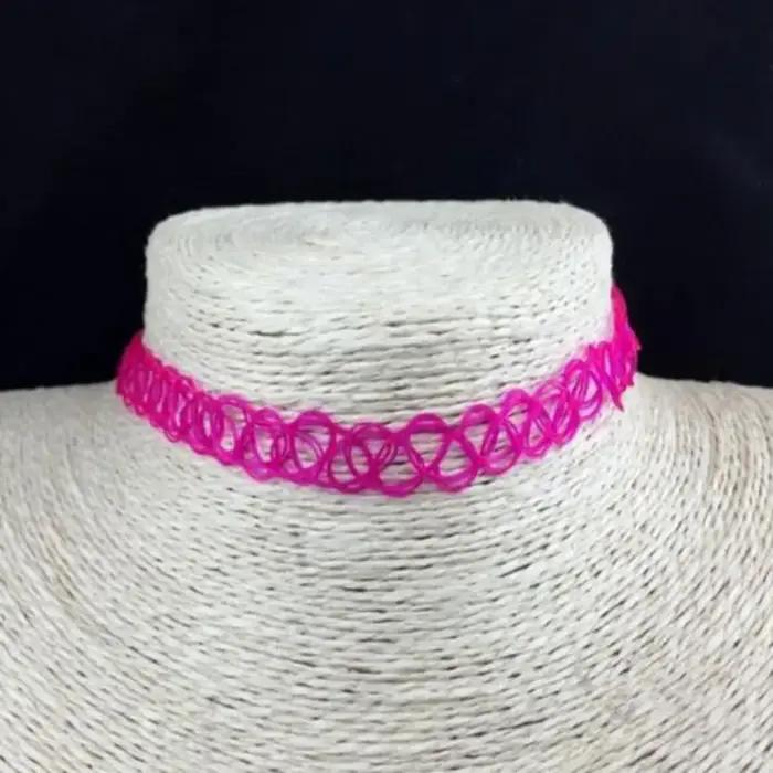 Collier Ras Du Cou Tressé Fille Mode Gothique Rétro Vintage Élégant Pour Partie Occasions Spéciales
