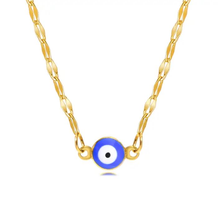 Collier mauvais œil pour femmes, pendentif petit œil bleu de dinde, bijoux de Protection d'amulette