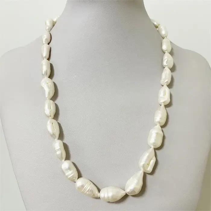 Grand collier de perles baroques naturelles 8*10*18-20MM