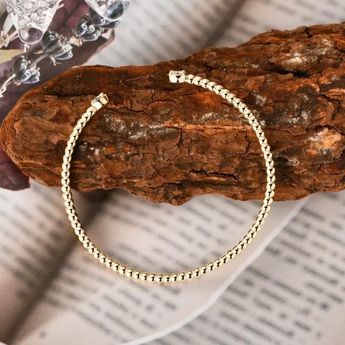 IOGOU – Bracelet manchette en argent massif 925