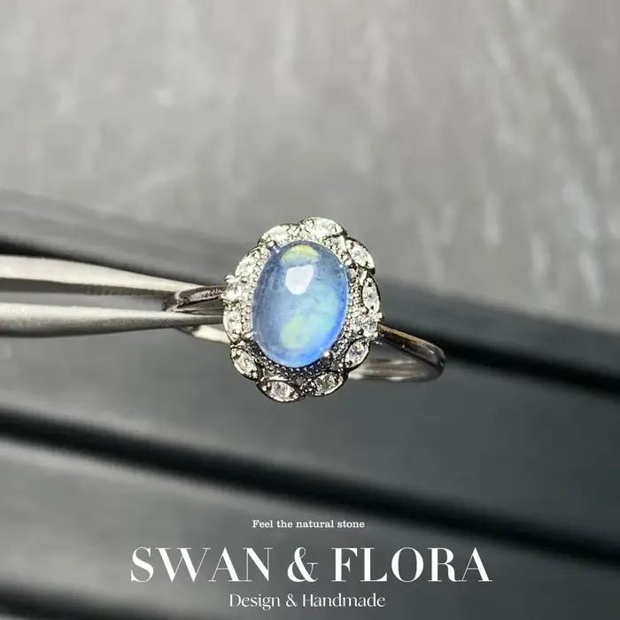 Bague aigue-marine naturelle MM, bijoux féminins réglables, cadeau pour femmes, vente en gros, haute