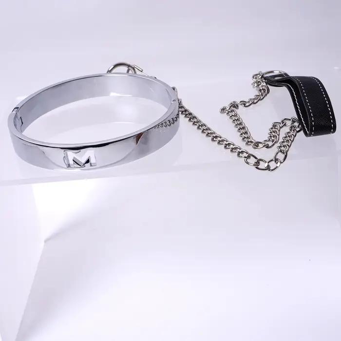 Collier BDSM en métal, collier de bondage pour esclave, 2 tailles, collier de cou pour jeu de rôle sexuel, collier pour femme, jouets de bondage BDSM.