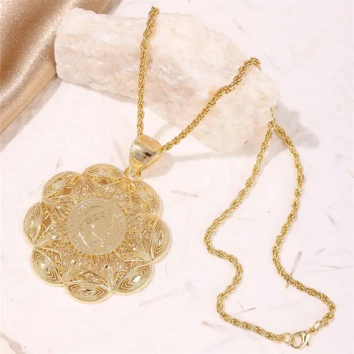 Collier de Dubaï Style Vendange Géométrique Bijoux de Corps Pour Femme Occasions Spéciales Punk Français Musulman